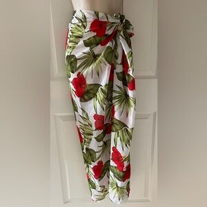 VTG Anne Cole 🌺Tropical Tie Sarong Skirt M Nordstrom *NEW Hibiscus